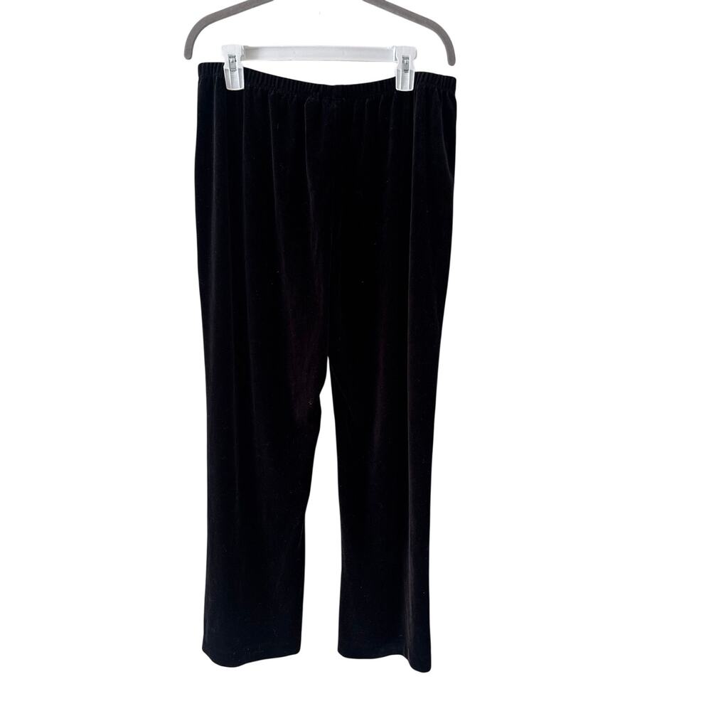 Chico's Black Velvet Elastic Waist Pants Size 3 Short - Picture 6 of 8